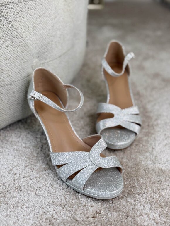 NDP - Belle Silver Shine Heels 7694