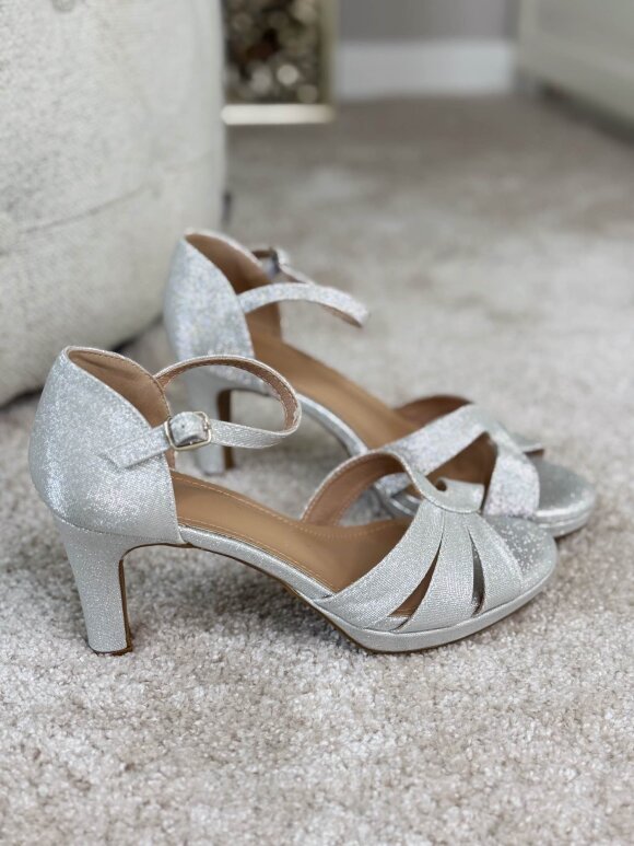 NDP - Belle Silver Shine Heels 7694