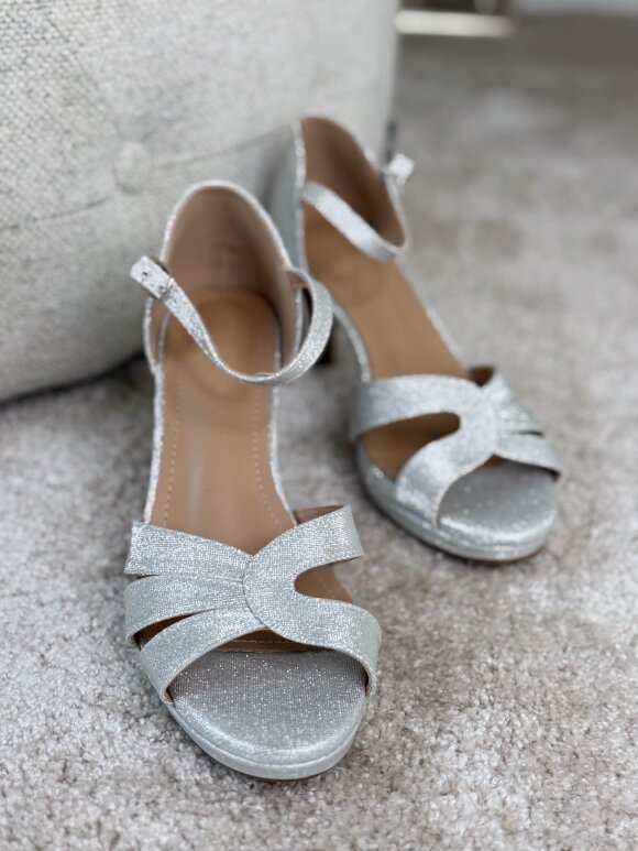 NDP - Belle Silver Shine Heels 7694